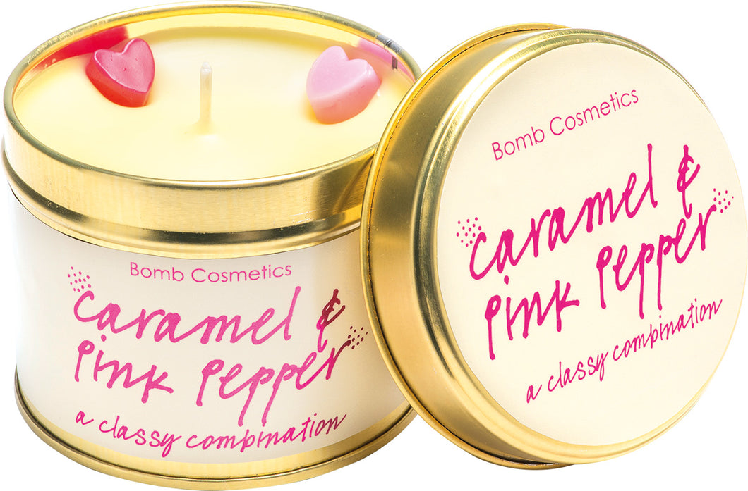 Bomb Cosmetics - Caramel & Pink Pepper - Tin Candle